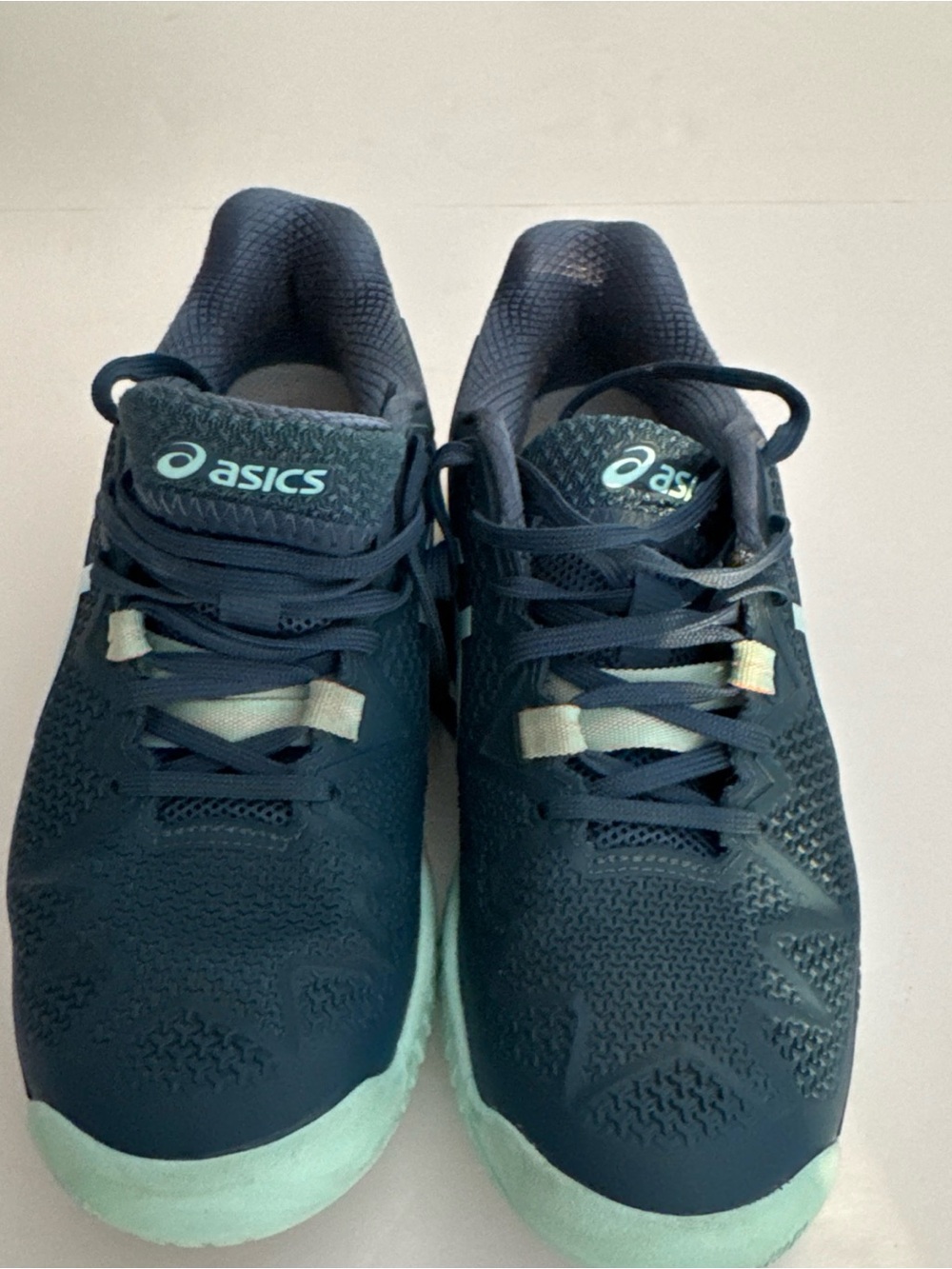 ASICS Men's Navy with Mint Athletic Running Shoes